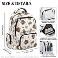 thumbnail image 5 of Pzuqiu Highland Cow Bow School Backpacks 17 Inch Large Capacity Kids Teenagers Schoolbags Bookbags Casual Travel Daypack with Front Zipper Breathable Teen Girls Backpack, 5 of 7