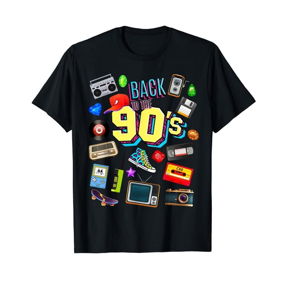 Men's Vintage Retro Back To 90's Graphic Design T-Shirt