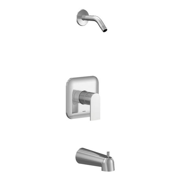 Moen UT2473NH Genta LX M-CORE 2-Series 1-Handle Tub and Shower Trim Kit in Chrome (Valve Sold Separately)