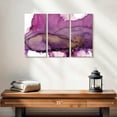 thumbnail image 2 of Elephant Stock Aquarelle Violet Wall Art - Horizontal Multi Panel Canvas - Living Room Wall Decor - Abstract Multi Panel - Purple And White Decor By Chris Paschke - 23" x 14", 2 of 4