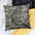 thumbnail image 2 of BANET  Faux Rabbit Fur Pillowcases Standard/Queen  Solid Velvet Back Throw Pillow Cover Zipper Closure Soft and Fluffy Modern Home Decorative 24x24in, 2 of 5