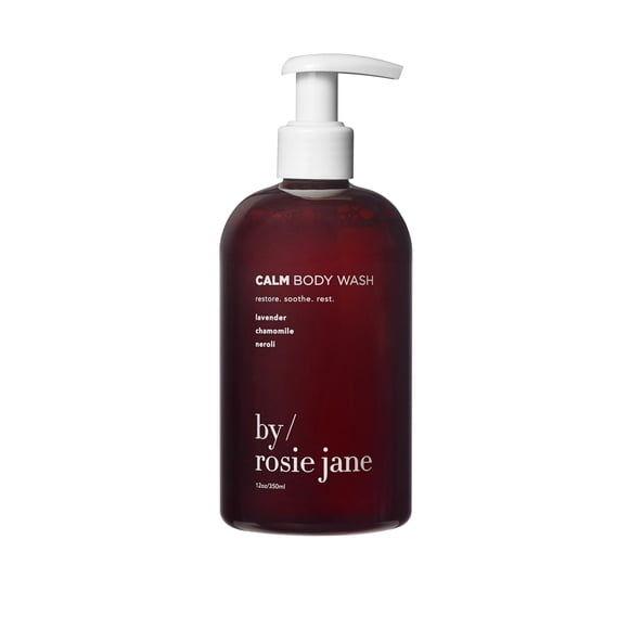 By Rosie Jane Calm Body Wash - Cremoso gel de baño hidratante elaborado con lavanda, manzanilla y neroli - Apoya la elasticidad de la piel y genera colágeno - Vegano y no tóxico (350 ml)