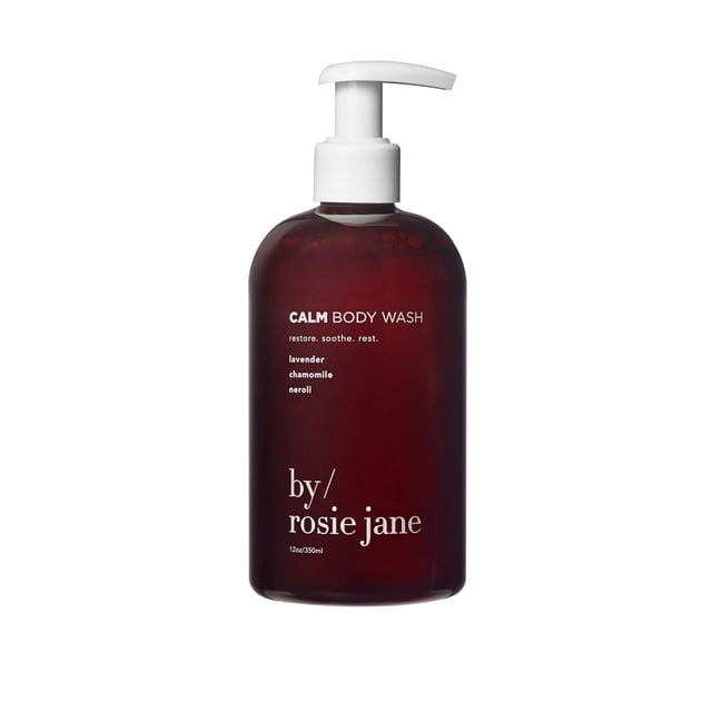 By Rosie Jane Calm Body Wash - Cremoso gel de baño hidratante elaborado con lavanda, manzanilla y neroli - Apoya la elasticidad de la piel y genera colágeno - Vegano y no tóxico (350 ml)