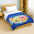 thumbnail image 2 of Spongebob Twin Bedding Set Underwater Vibes - Bundle of Spongebob Bedspread, Flat Sheet, Fitted Sheet, Pillowcase, Stickers, More | Room Decor, 2 of 7