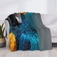 thumbnail image 3 of Fotbe Modern Style Blue Parrot Manta de Franela con Estampado, Manta Ultrasuave para Cama, Sofá, Auto, Hipoalergénica y Antibolitas-40"x30", 3 of 6