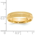 thumbnail image 5 of 14K Yellow Gold 14Ky 5mm Double Milgrain Comfort Fit Band Size 4 Made In United States dmc050-4, 5 of 6