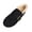 #02 Black, variant on Busydd Fuzzy Flats Shoes for Women Trendy Warm Closed Toe Slip On Shoes Casual Comfortable Solid Color Womens Loafers