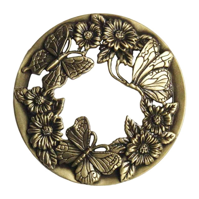 Velas antiguas de metal, funda para vela, tapa para vela, adorno para vela, accesorios, pantallas Flor de mariposa