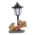 thumbnail image 2 of Escultura de resina para exteriores con luz solar, adorno artesanal, figura de regalo, ideal para patio, césped y jardín., 2 of 8