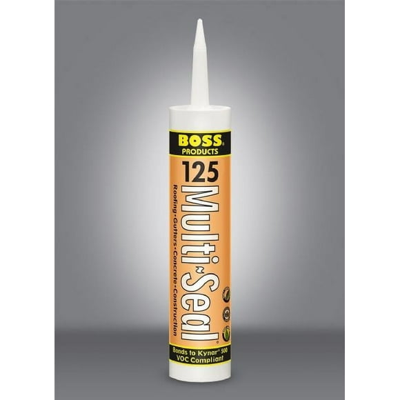 Accumetric Caulk Sealant 142900 BOSS 125 Multi-Seal; Compatible With Vinyl/Aluminum/Steel/Concrete/Wood And Glass; Single Component; 20 Minutes Tack Free Time; Paintable; White; Single; UV Resistant
