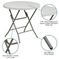 thumbnail image 2 of Table ronde pliante de 32 po en plastique blanc granite, 2 of 9