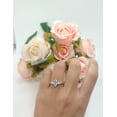 thumbnail image 5 of Marquise & Pear Cut Diamond Ring, Three Stone Diamond Engagement Ring, Delicate Diamond Ring, Past Present Future Diamond Ring, 925 Sterling Silver, 1.8 Ct Simulated Diamond, Gift Ring, 5 of 5