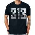 thumbnail image 1 of Retro Detroit Michigan 313 Area Skyline T-shirt Tee For Adult, Men, Women, Teen, Teenager, Adolescent, Youth, 1 of 7