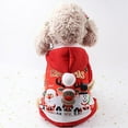 thumbnail image 2 of Pet Christmas Cotton Simplicity Coat Dog Clothing - Dogs Puppy Autumn Winter Red Thickened Pajama with Elk Patterns, 2 of 10