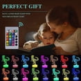 thumbnail image 5 of YSTIAN 3D Dinosaur Night Light, LED Illusion Lamp Gifts for Boys Girls, 16 Colour Changes with Remote Control, Bedroom Decor Idea Creative Birthday Gift, 5 of 8