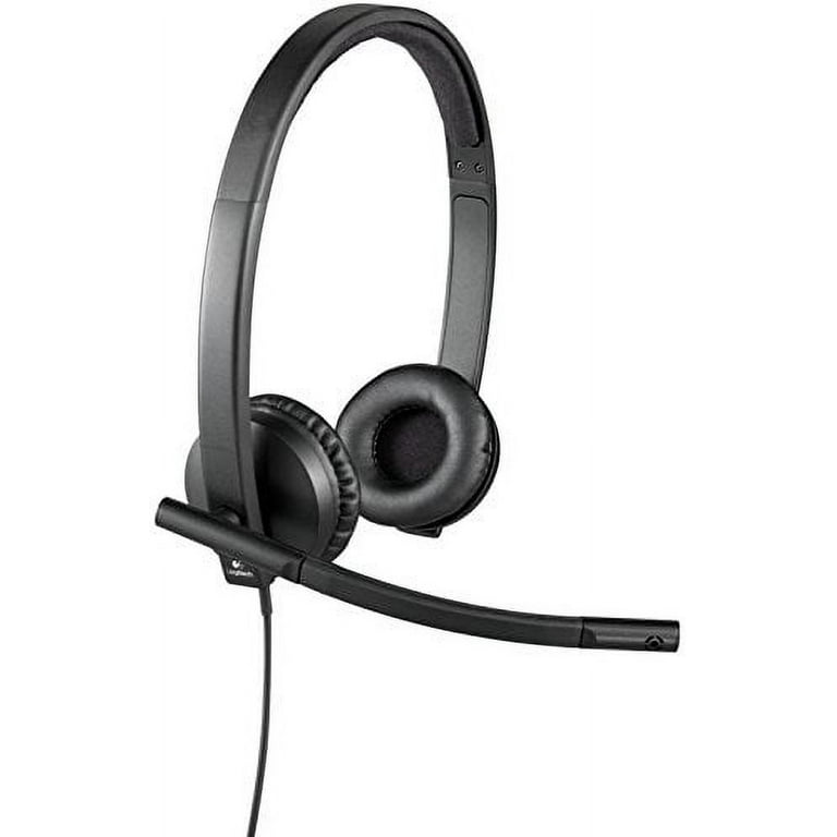 Logitech H390 Wired Headset for PC/Laptop, Stereo Headphones with Noise  Cancelling Microphone, USB-A, In-Line Controls, Rose 