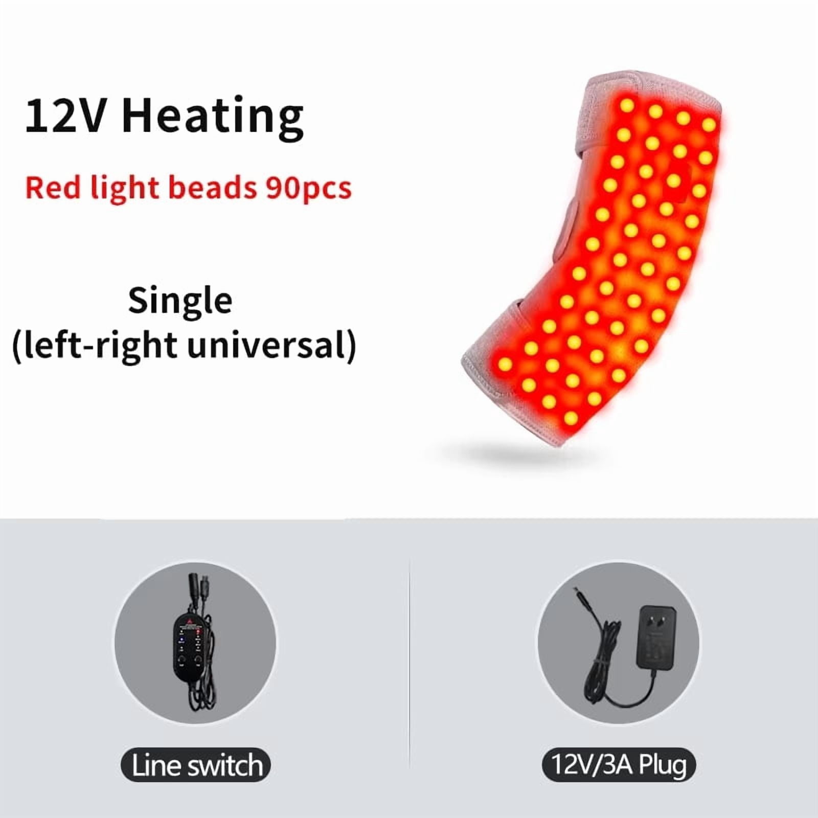 Infrared Heated Elbow Brace with Massage – Adjustable Compression Sleeve for Arm Comfort