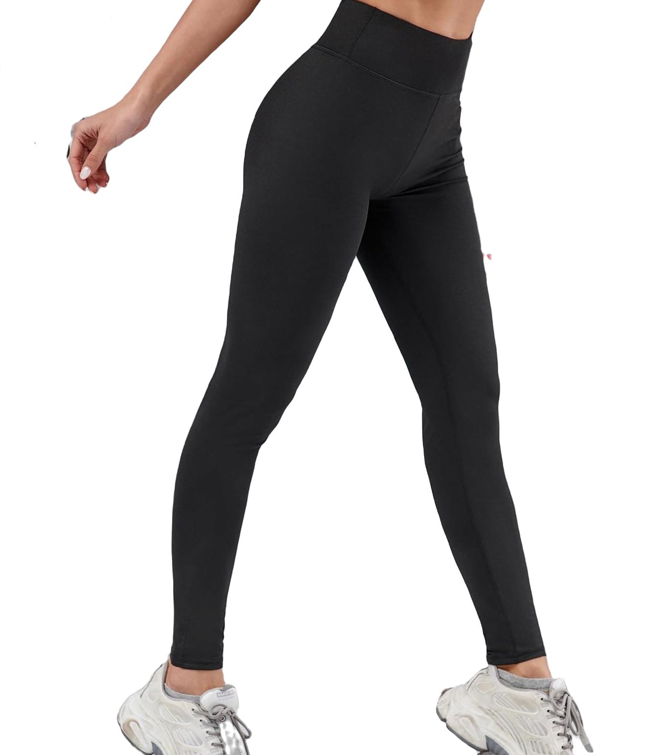 Womens Activewear Sports Leggings Solid Leggings Black M