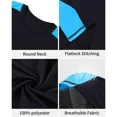 thumbnail image 3 of ANFERRY Men Swim Shirts Color Block UPF50+ Sun Protection Rash Guard Quick Dry Stretchy Swim Top, 3 of 11