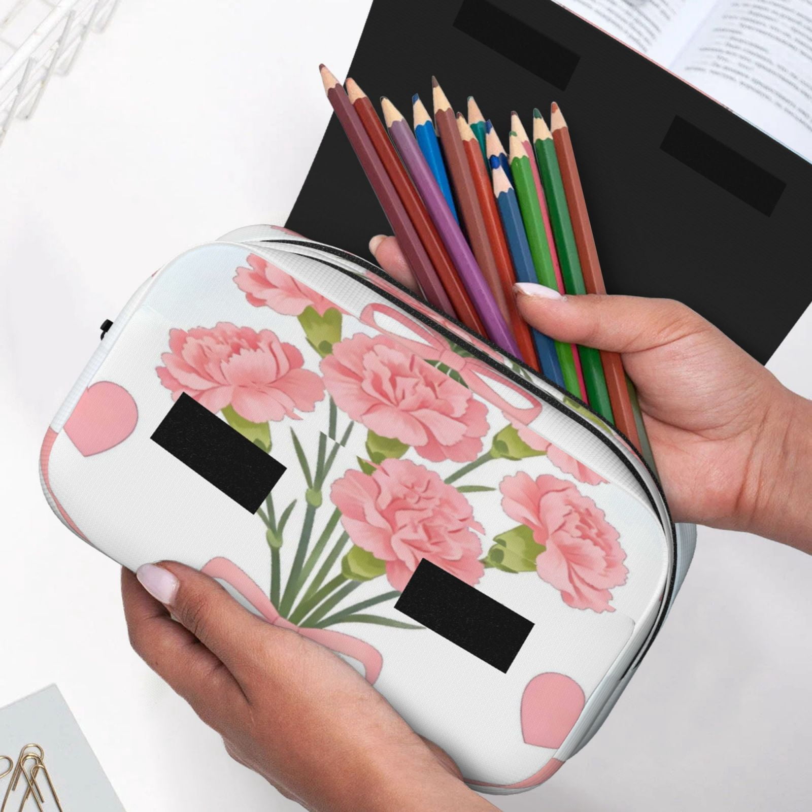Large-Capacity Flip-Top Double-Layer Pencil Case, Multi-Functional Pocket Pen Case, Durable Stationery Organizer Happy Mother'S Day I Love You Mom (3)