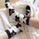 thumbnail image 3 of Calcetines casuales de algodón con estampado de arte floral elegante, 3 of 5