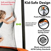 Sportspower BouncePro 15ft Trampoline Meets ASTM Safety Standards, Heavy-Duty Rust-Resistant Steel Frame, UV-Resistant Jump Mat & Safety Net