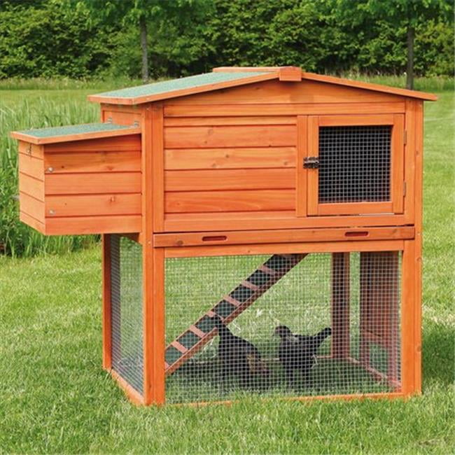 2-Story Chicken Coop With Outdoor Run - Glazed Pine - Walmart.com