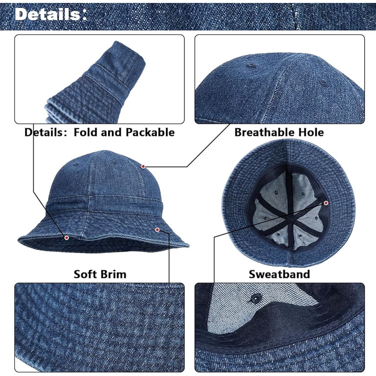 Garment Washed Cotton Bucket Hat - Packable & Breathable FURTALK Bucket Hats for Women Washed Cotton Packable Summer  main image 3
