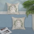 thumbnail image 5 of Easter Pillow Covers 18x18 Set of 2, Easter Buffalo Plaid Bunny Farmhouse Throw Pillows Outdoor Spring Eucalyptus Leaves Decorative Cushion Case Easter Decorations for Home Couch Sofa, 5 of 6