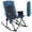 Fabric Blue, variant on PORTAL Folding Camping Rocking Chair, Portable Outdoor Rocker with Mesh High Back, Supports 400 lbs, Blue