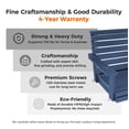 thumbnail image 3 of Innovaze Premium 5 ft Poly Lumber Porch Swing for 3 Person, High Back & Deep Seat Comfort, Foldable Cup Holders, Stainless Steel Hardware, Navy Blue, 3 of 12