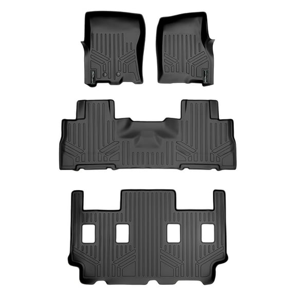 SMARTLINER 3 Rows Custom Fit Floor Liners Compatible with 2011 - 2017 Ford Expedition EL 7 Passenger