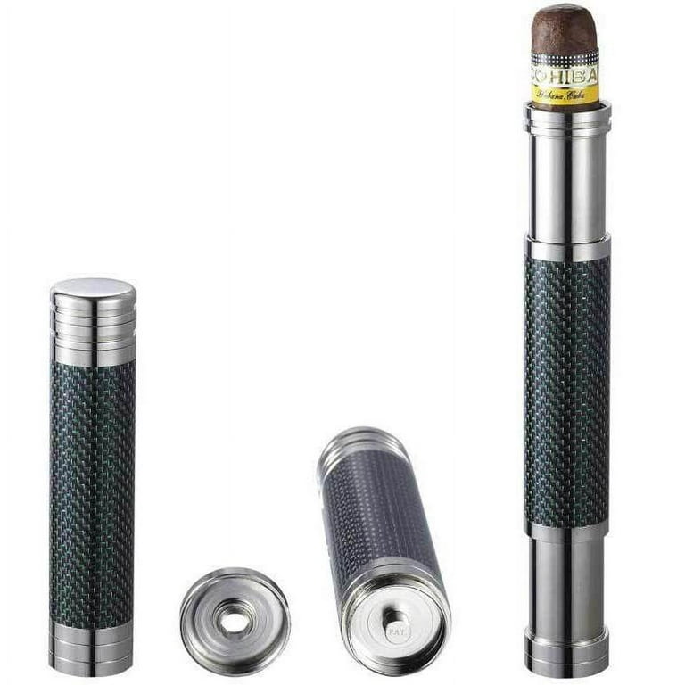 Visol VCASE495 Kinetic III Titanium & Carbon Fiber Adjustable Cigar Tube 