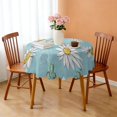 thumbnail image 3 of Round Tablecloth 60 Inch Daisy Pattern Table Cover Wrinkle Free Fabric for Kitchen Dining, 3 of 5