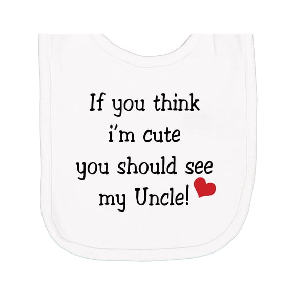 Inktastic Cute Uncle Newborn Bib