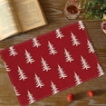 thumbnail image 4 of Bwiyojiz Home Decor Christmas Linen Placemat Washable Stain-counteractive Insulation Table Mat Red Print Decoration Holiday, Gifts for Mom, Red, 4 of 6