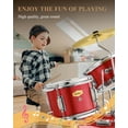 thumbnail image 6 of Eastar Drum Set for Kids 14 inch 3-Piece Drums Kit Child Beginners Jazz Musical Instrument, Throne, Cymbal, Pedal, Drumsticks, Red, 6 of 9