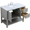 thumbnail image 3 of Elegant Decor Metropolis 42" Single Marble Top Bathroom Vanity in Gray, 3 of 14