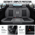 thumbnail image 6 of FLORICH Full Set Car Seat Covers, Waterproof Faux Leather Seat Protectors, Comfortable Auto Interior Cushions Fit for Most Cars SUV Trucks, Black & Gray, 6 of 8