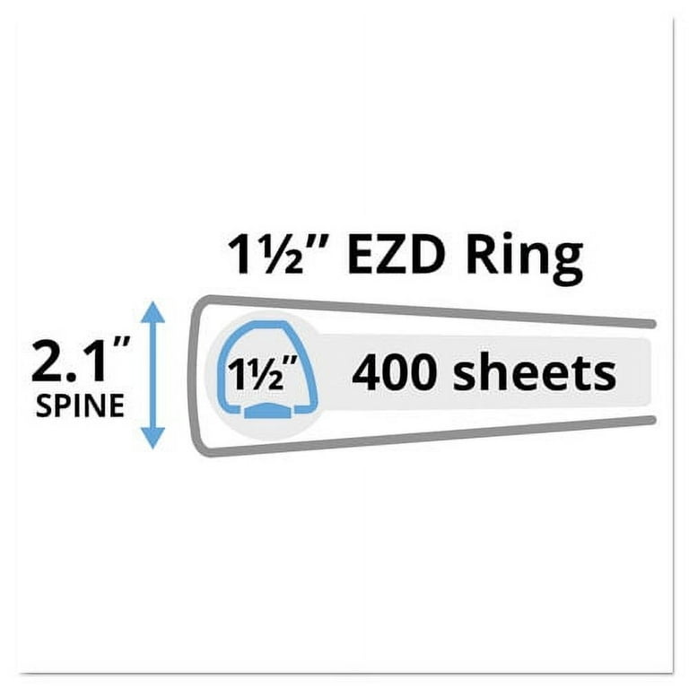 Heavy-Duty Non-View Binder with DuraHinge and One Touch EZD Rings, 3 Rings, 1.5