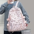 thumbnail image 6 of Yucurem Aesthetic Floral Backpack for Women, Large Capacity Nylon Kawaii Backpack, Multiple Pockets Laptop Backpacks for Shopping Travel Work, 12.6x7.09x16.54inch, 6 of 7