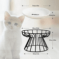 thumbnail image 4 of Cat-Bowls, Elevated Cat-Bowl, Raised Ceramic Cat-Dish with Metal Stand,Pet Water or Food Feeding Station,Dishwasher Safe, 4 of 6