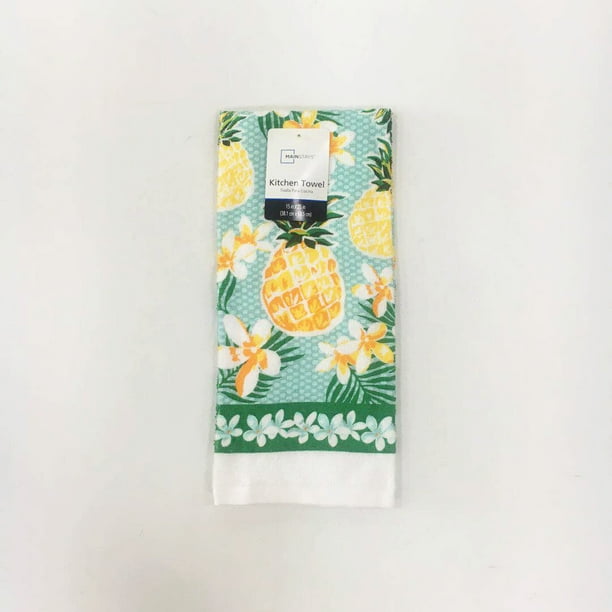 Mainstays 15 X 25 Pineapple Print Kitchen Towel Walmart Com Walmart Com