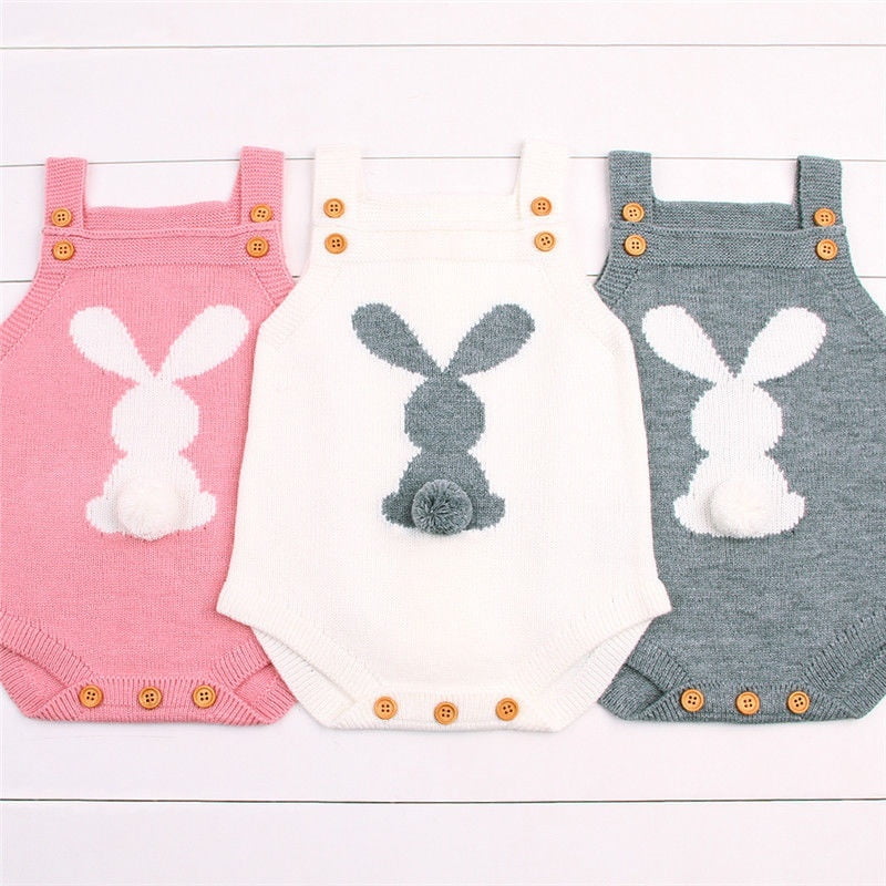 knitted bunny romper