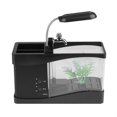 thumbnail image 1 of Acuario multifuncional USB recargable Mini Fish Tank con función de reloj LED Light Black Unbranded JY05831-02, 1 of 7