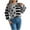 Gray, variant on Womens Stars Print Sweaters Stripe Patchwork Crewneck Sweater Long Sleeve Loose Fit Pullover Top Fall Winter Fleece Warm Sweaters