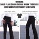 thumbnail image 3 of Pantalones de trabajo informales para mujer, de 6 botones, pantalones largos de cintura alta y pierna recta, 3 of 5