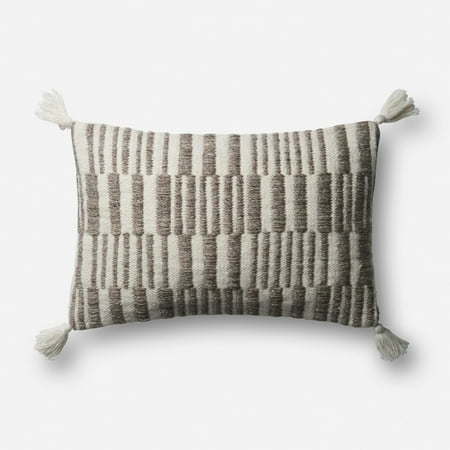Loloi Rugs P0628 Natural Brown Pattern Throw Pillow