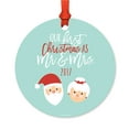 thumbnail image 1 of Koyal Wholesale Wedding Metal Christmas Ornament, Our First Christmas As Mr. and Mrs. 20xx, Santa and Mrs. Claus, 1 of 2