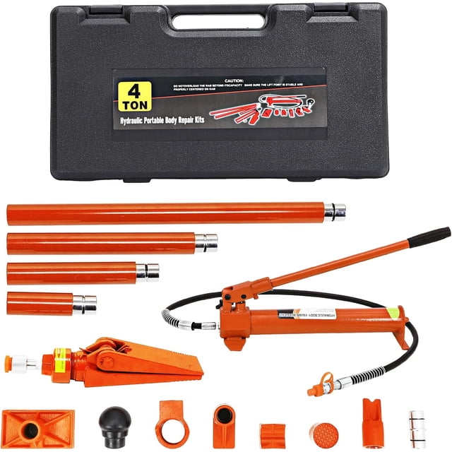 QinaQin Porta Power Kit, Hydraulic Power Jack Auto Body Frame Repair Kit with Secure Transport Case